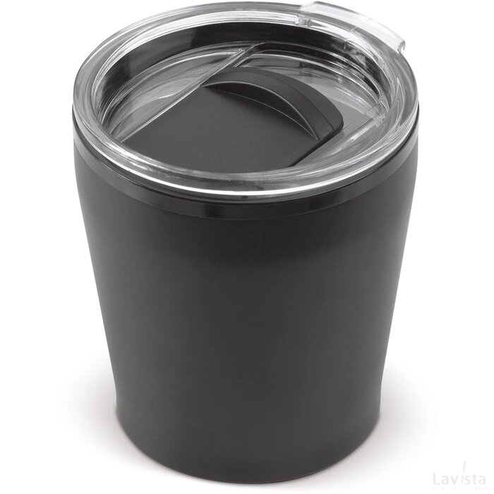 Koffiebeker metallic 180ml zwart