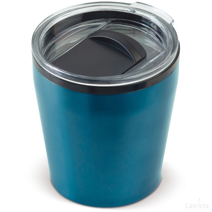 Koffiebeker metallic 180ml lichtblauw