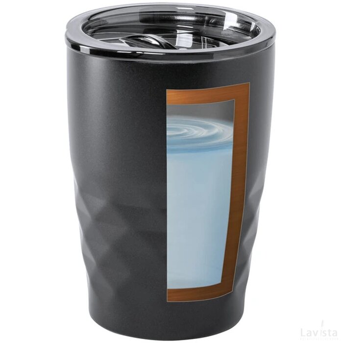 Blur Koper Geïsoleerde Thermobeker Zwart