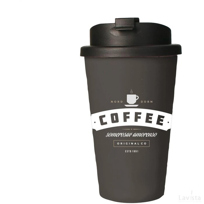 Eco Coffee Mug Premium Deluxe 350 Ml Thermosbeker Antraciet