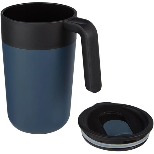 Nordia 400 ml dubbelwandige gerecyclede mok Donkerblauw