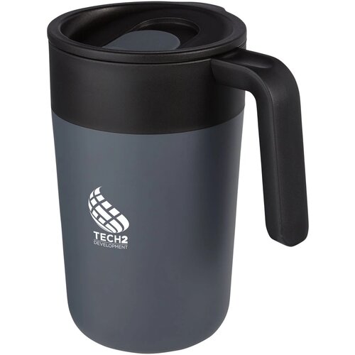 Nordia 400 ml dubbelwandige gerecyclede mok Grijs