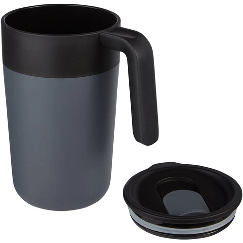 Nordia 400 ml dubbelwandige gerecyclede mok Grijs