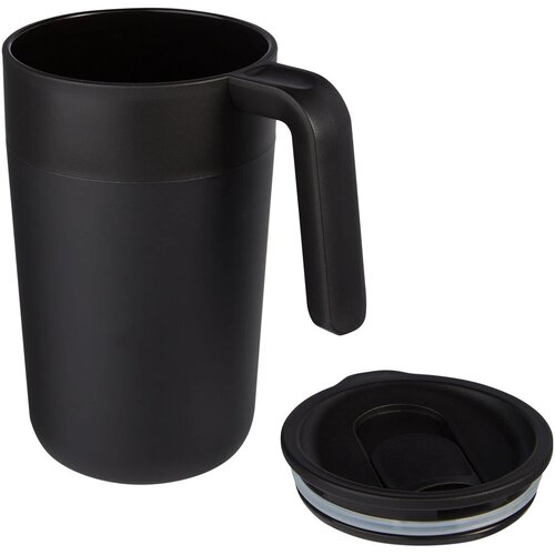 Nordia 400 ml dubbelwandige gerecyclede mok Zwart