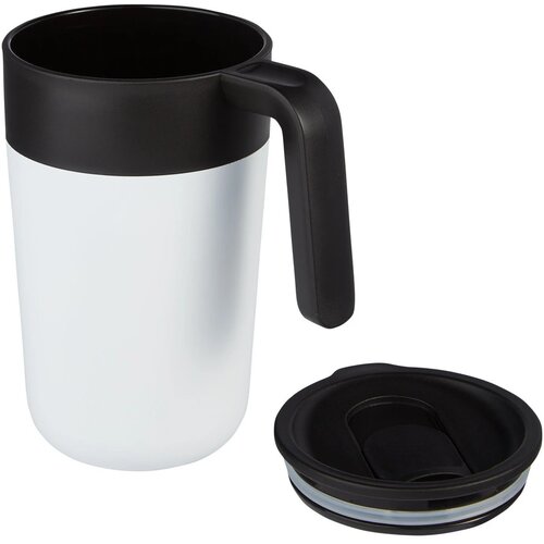 Nordia 400 ml dubbelwandige gerecyclede mok Wit