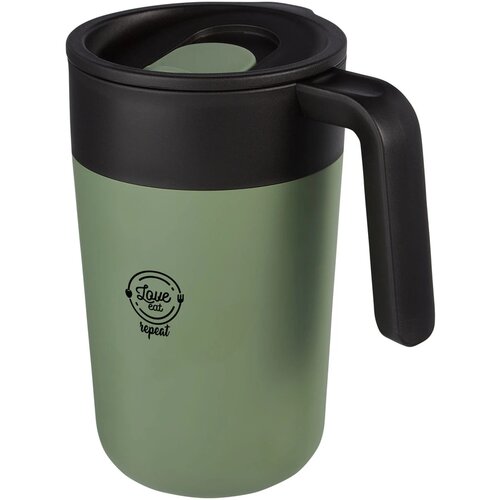 Nordia 400 ml dubbelwandige gerecyclede mok Heather groen