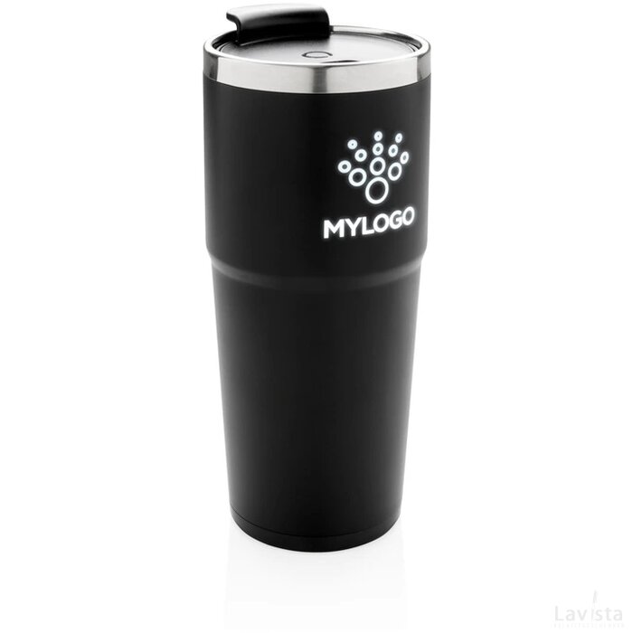 Light up logo mok zwart