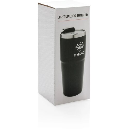 Light up logo mok zwart