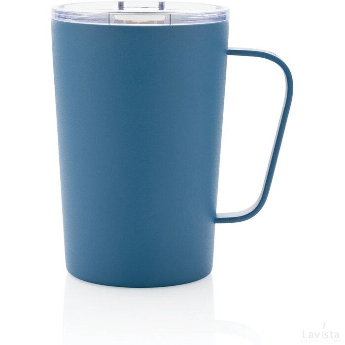 RCS gerecycled roestvrijstalen moderne vacuümmok met deksel blauw