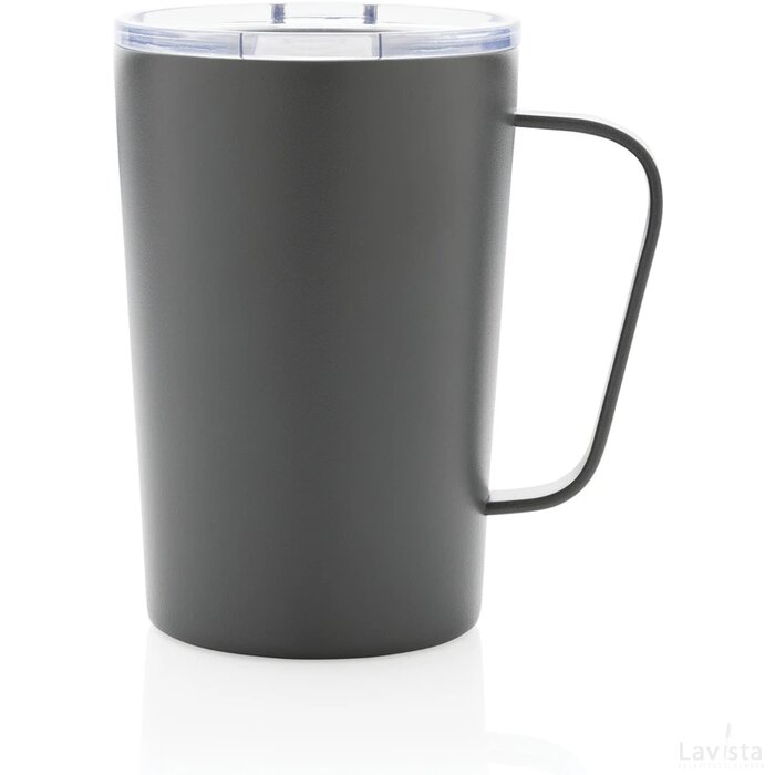 RCS gerecycled roestvrijstalen moderne vacuümmok met deksel antraciet