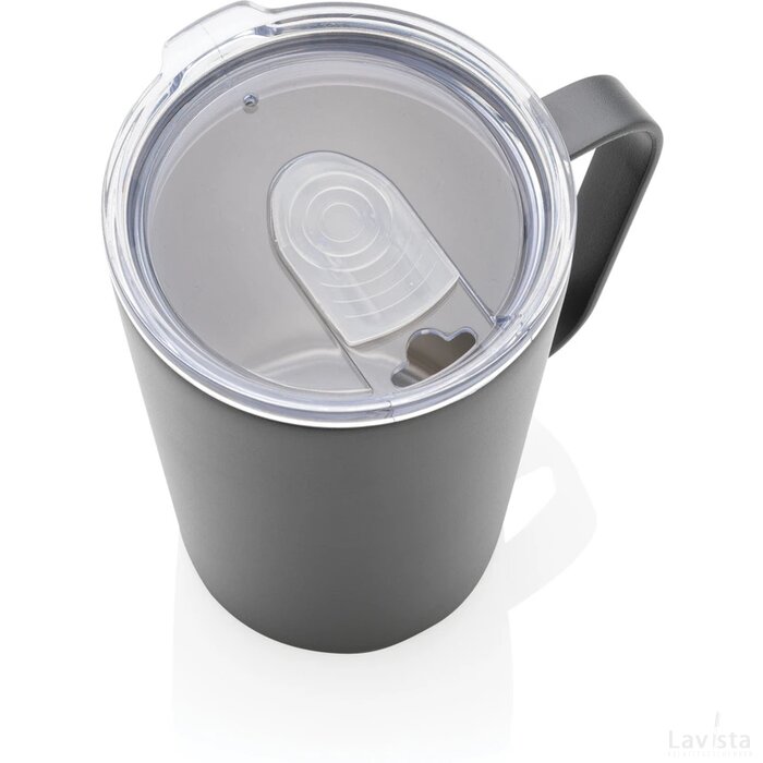 RCS gerecycled roestvrijstalen moderne vacuümmok met deksel antraciet