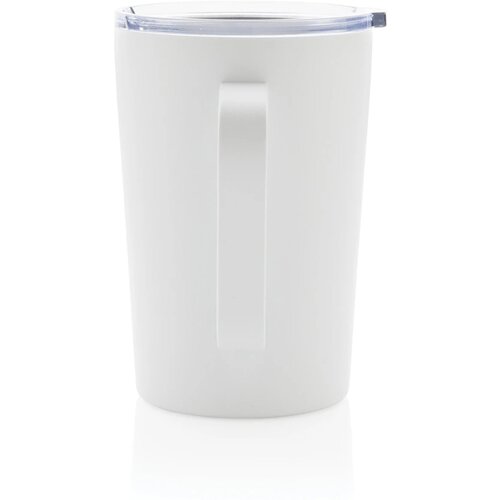 RCS gerecycled roestvrijstalen moderne vacuümmok met deksel wit
