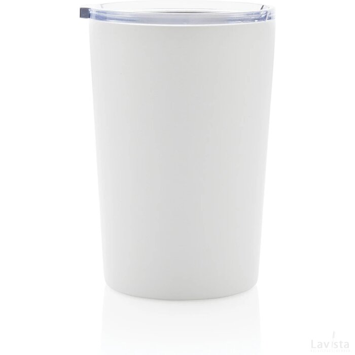 RCS gerecycled roestvrijstalen moderne vacuümmok met deksel wit