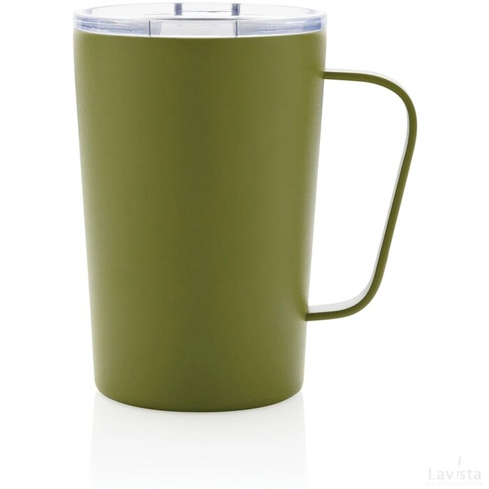 RCS gerecycled roestvrijstalen moderne vacuümmok met deksel groen