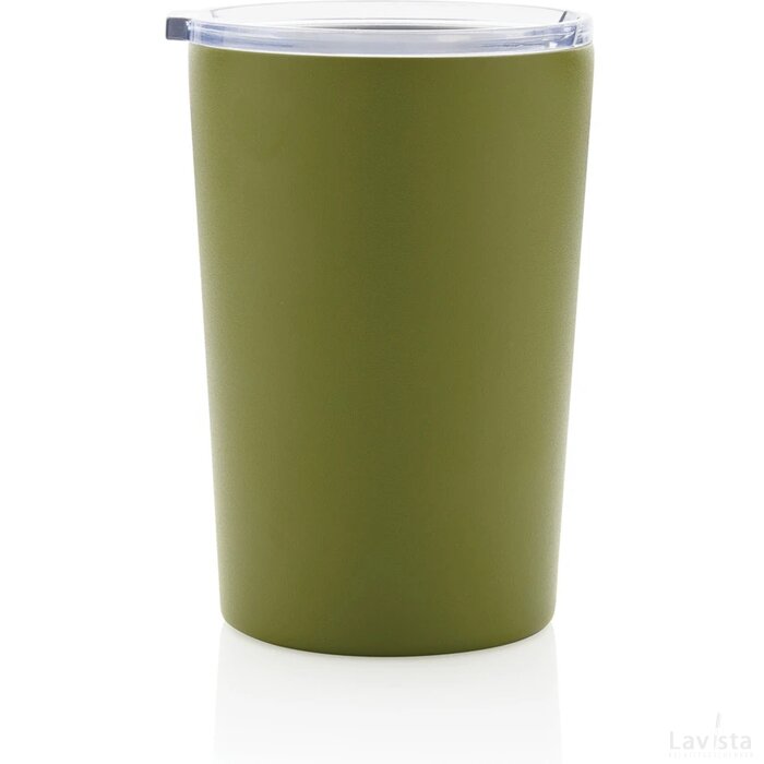 RCS gerecycled roestvrijstalen moderne vacuümmok met deksel groen