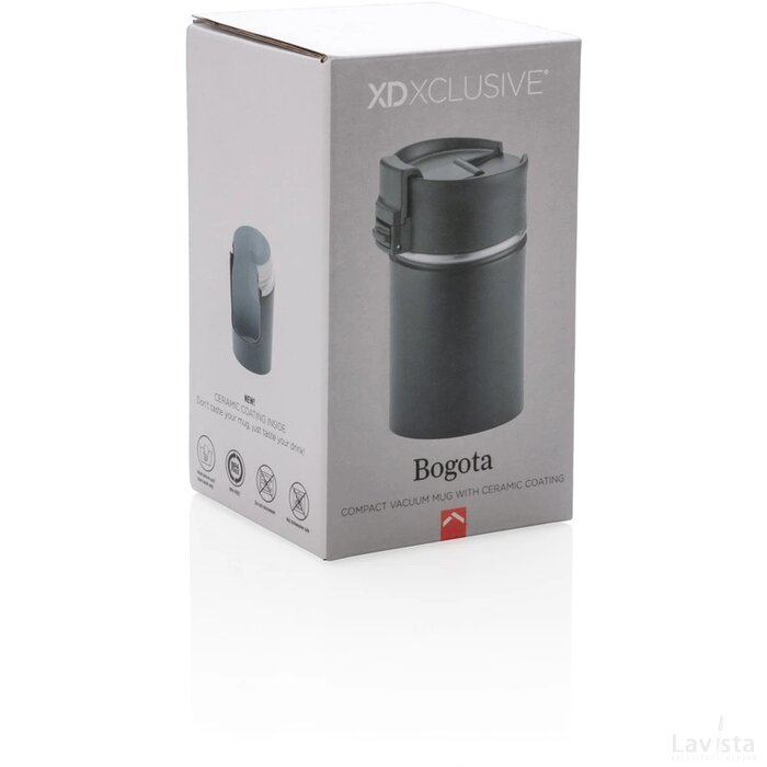Bogota compact lekvrije vacuüm mok met keramiek coating zwart