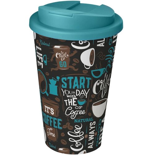 Brite-Americano® 350 ml geïsoleerde beker Wit, Aqua Wit/Aqua