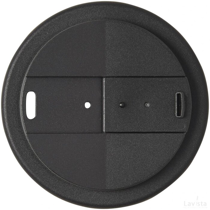 Brite-Americano® 350 ml geïsoleerde beker Wit, Zwart Wit/Zwart