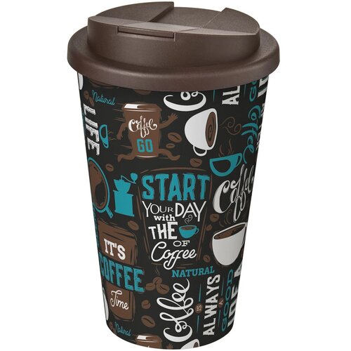 Brite-Americano® 350 ml geïsoleerde beker Wit, Bruin Wit/Bruin