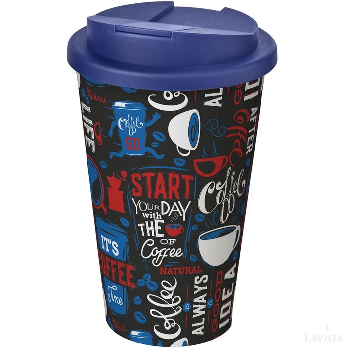 Brite-Americano® 350 ml geïsoleerde beker Wit, Blauw Wit/Blauw