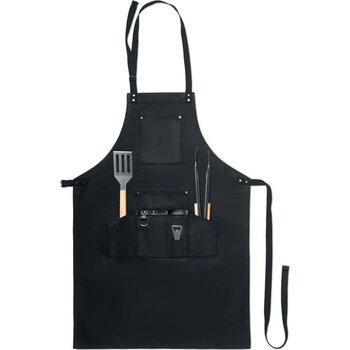 Bbq-set schort Sous chef zwart