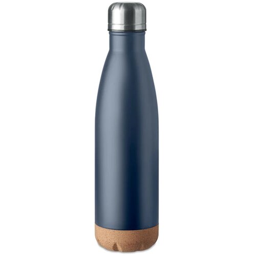 Dubbelwandige fles 500 ml Aspen cork donker marineblauw