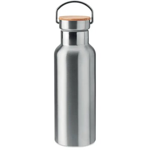 Dubbelwandige fles 500ml Helsinki mat zilver 500 ml