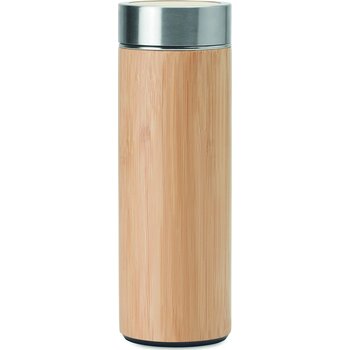 Dubbelwandige bamboe fles 400ml Batumi hout Dubbelwandige bamboe fles 400ml Batumi hout
