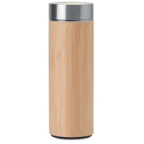 Dubbelwandige bamboe fles 400ml Batumi hout 400 ml
