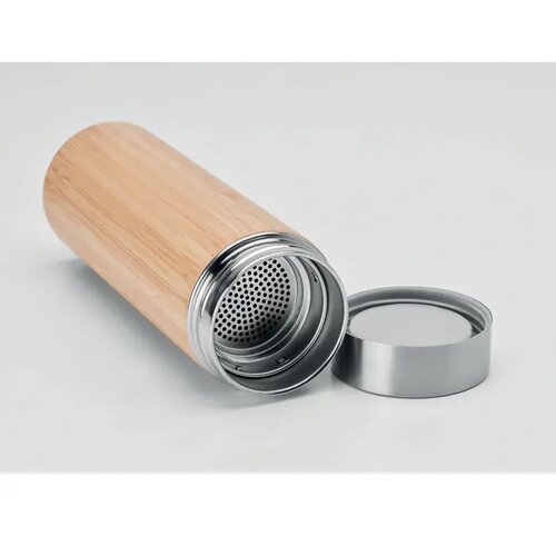 Dubbelwandige bamboe fles 400ml Batumi hout 400 ml
