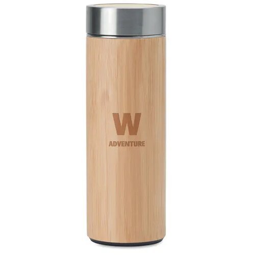 Dubbelwandige bamboe fles 400ml Batumi hout 400 ml