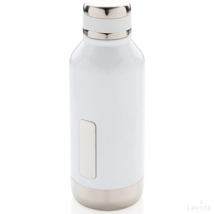 Lekvrije isoleerfles met logo plaatje wit