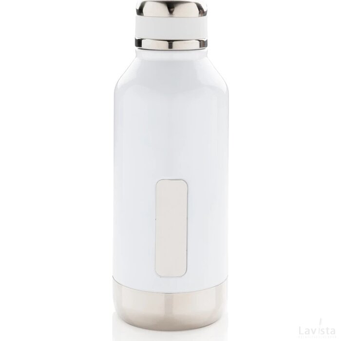 Lekvrije isoleerfles met logo plaatje wit