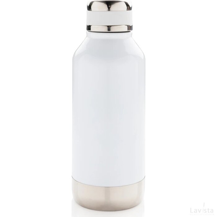 Lekvrije isoleerfles met logo plaatje wit
