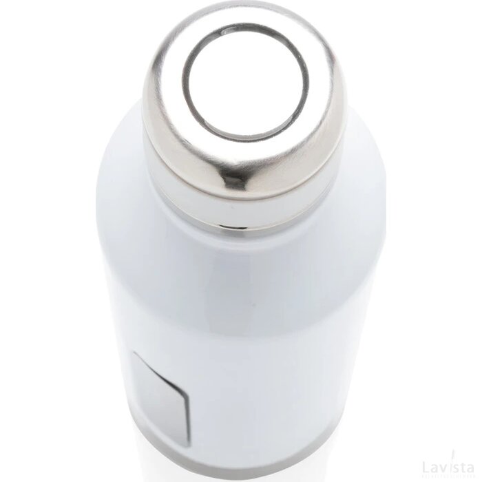 Lekvrije isoleerfles met logo plaatje wit