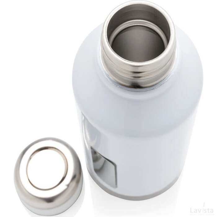 Lekvrije isoleerfles met logo plaatje wit