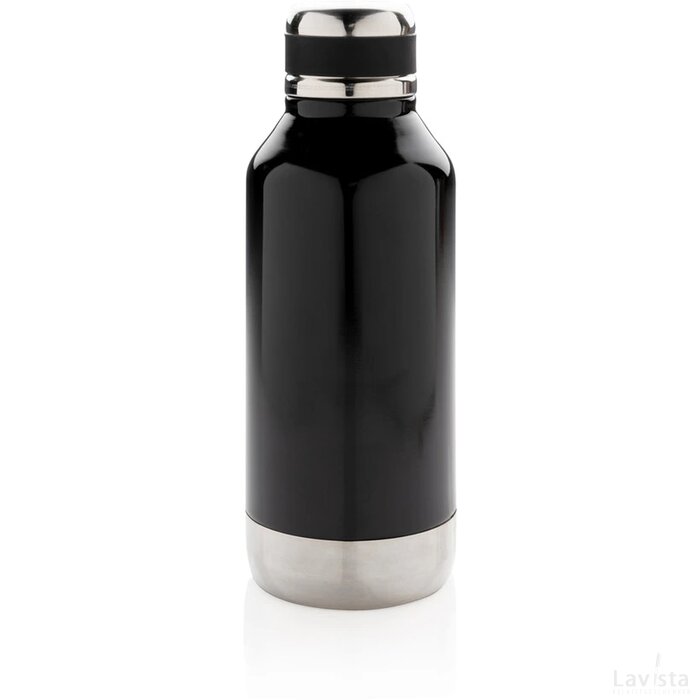 Lekvrije isoleerfles met logo plaatje zwart