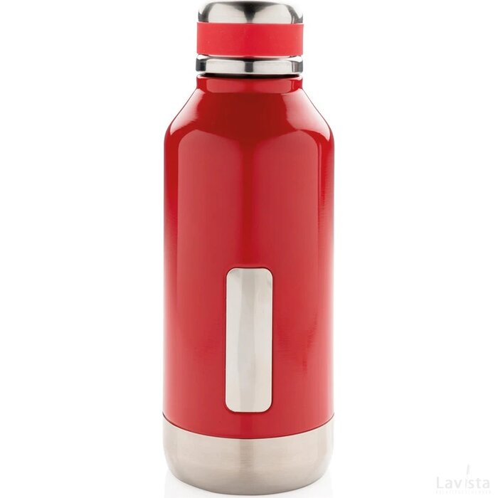Lekvrije isoleerfles met logo plaatje rood