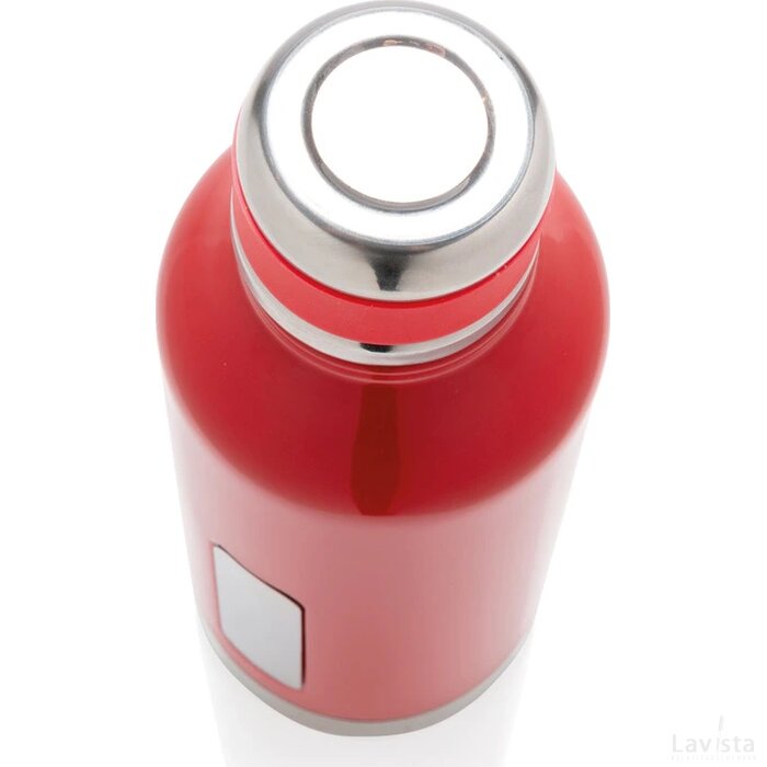Lekvrije isoleerfles met logo plaatje rood