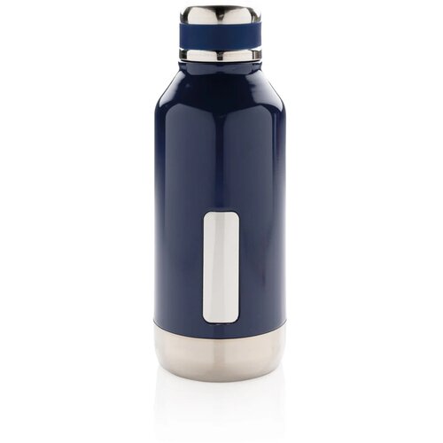 Lekvrije isoleerfles met logo plaatje blauw