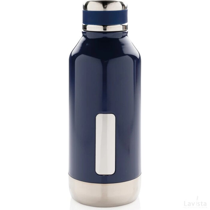 Lekvrije isoleerfles met logo plaatje blauw