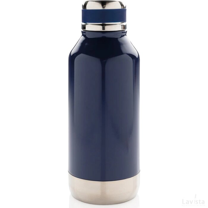 Lekvrije isoleerfles met logo plaatje blauw