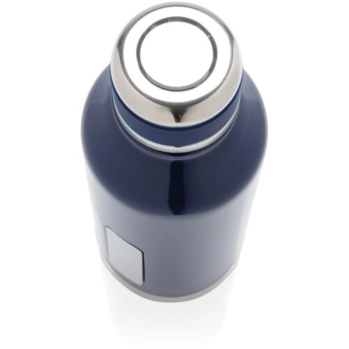 Lekvrije isoleerfles met logo plaatje blauw