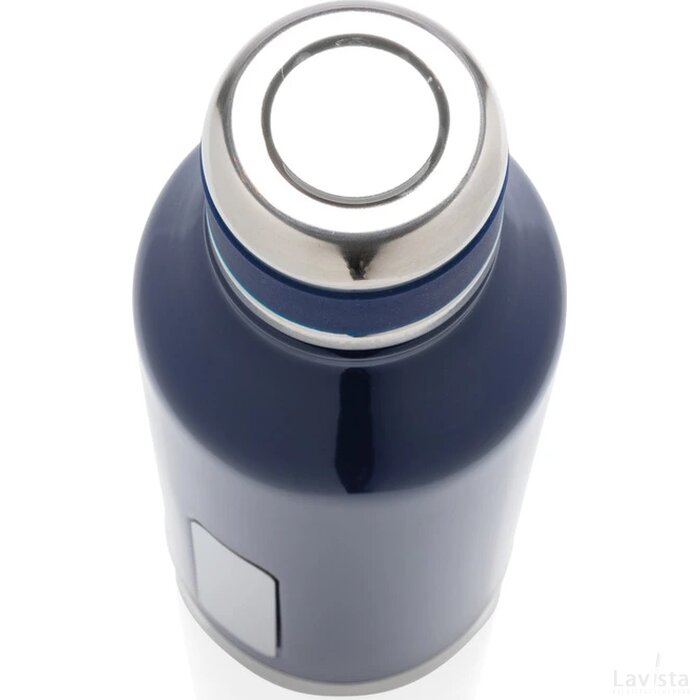 Lekvrije isoleerfles met logo plaatje blauw