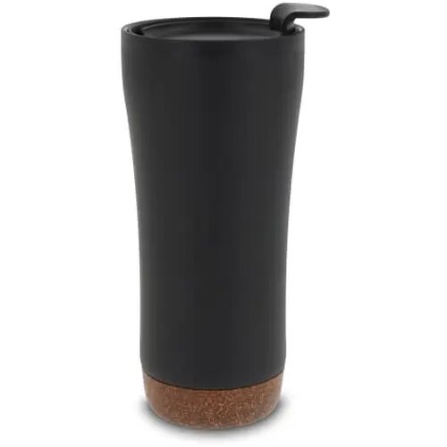 Dubbelwandige thermobeker met kurk onderzijde 480ml zwart 480 ml