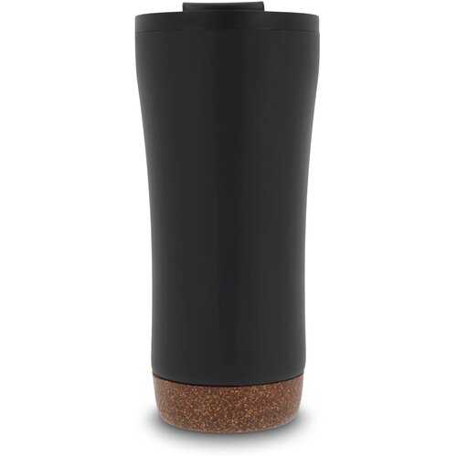 Dubbelwandige thermobeker met kurk onderzijde 480ml zwart 480 ml
