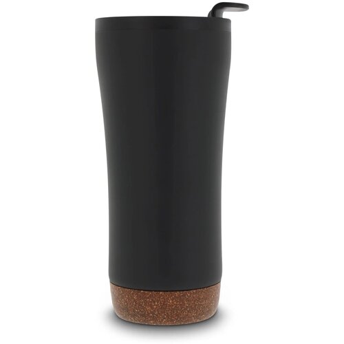 Dubbelwandige thermobeker met kurk onderzijde 480ml zwart 480 ml