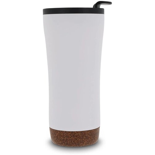 Dubbelwandige thermobeker met kurk onderzijde 480ml wit 480 ml