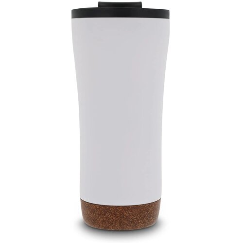 Dubbelwandige thermobeker met kurk onderzijde 480ml wit 480 ml