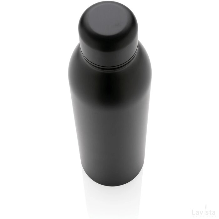 RCS gerecycled roestvrijstalen vacuümfles 500ML zwart